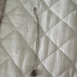 Elegant Silver Necklace with Gray stone